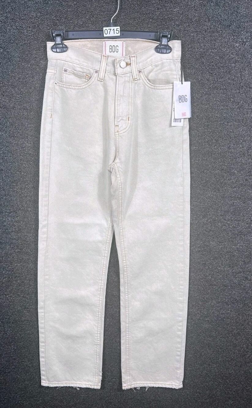 Urban Outfitters BDG High Waisted Cowboy Jeans Womens Size 25 Cream Cowgirl NWT